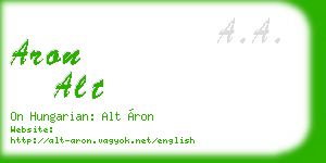 aron alt business card